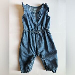Baby Gap Chambray Dot One Piece Jumpsuit 3-6 months